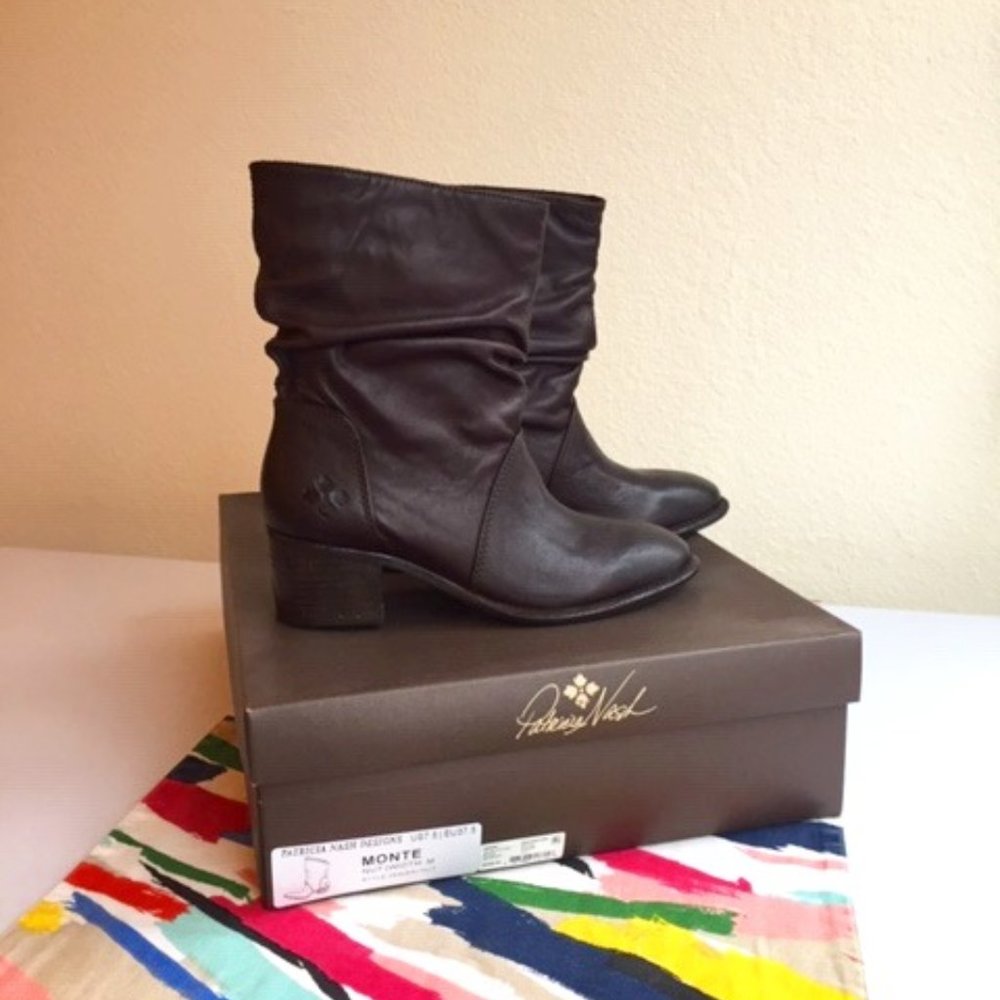 Patricia Nash Boots-Monte, Nut Leather, Size 7